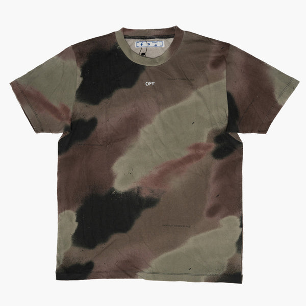 Off White Camouflage Sprayed Arrow T-Shirt