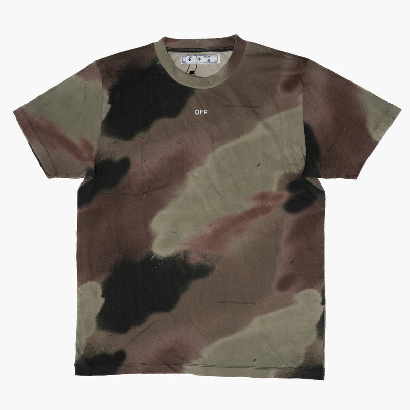 Off White Camouflage Sprayed Arrow T-Shirt