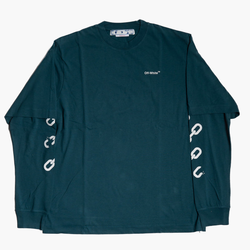 Off White Chain Arrow Longsleeve Green