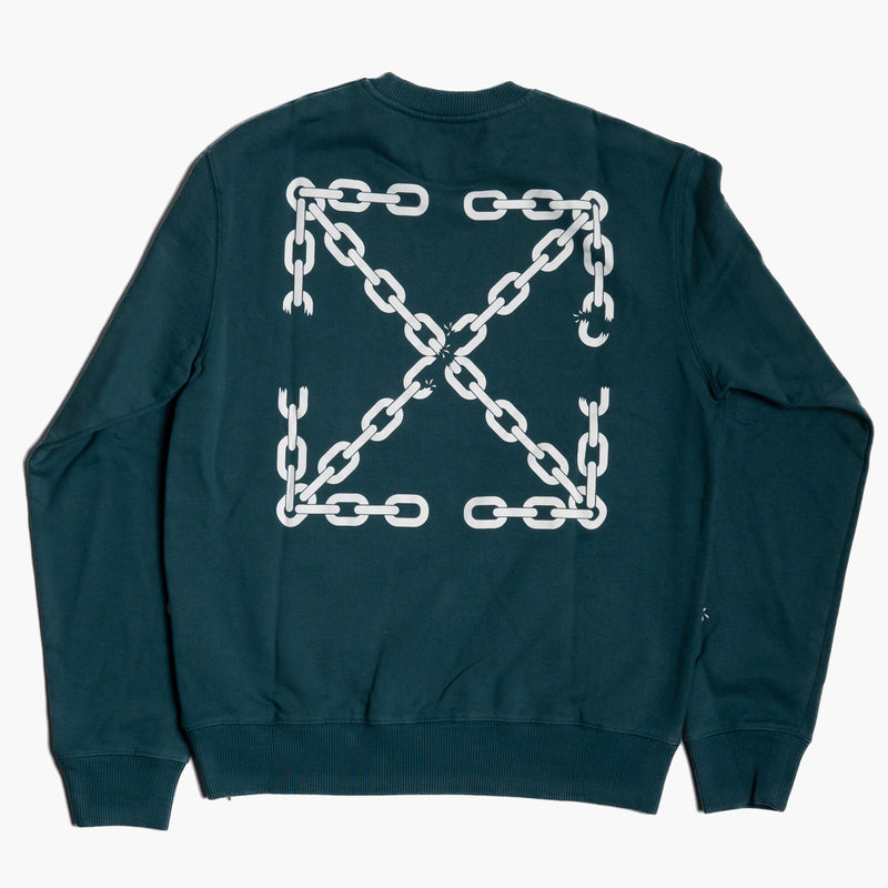 Off White Chain Arrow Sweater Green Rückseite