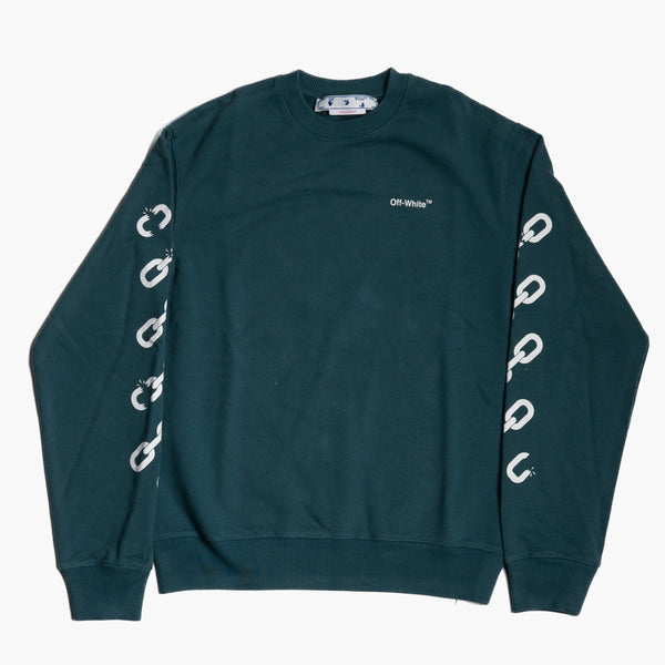 Off White Chain Arrow Sweater Green