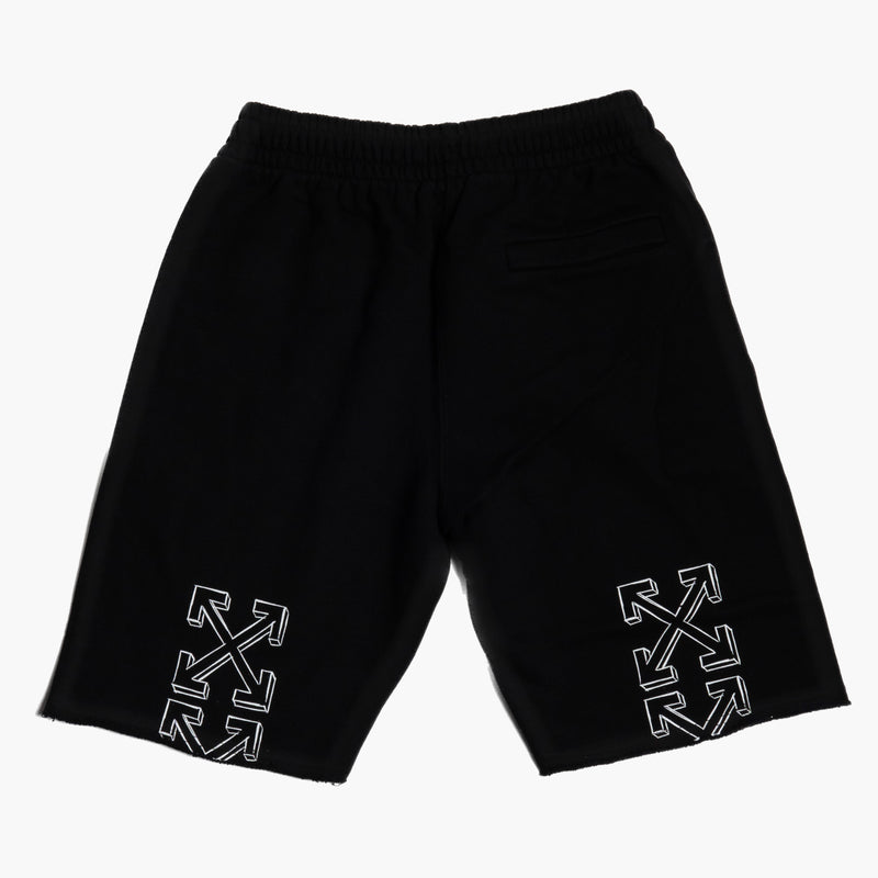 Off White Cross Shorts Black Rückseite