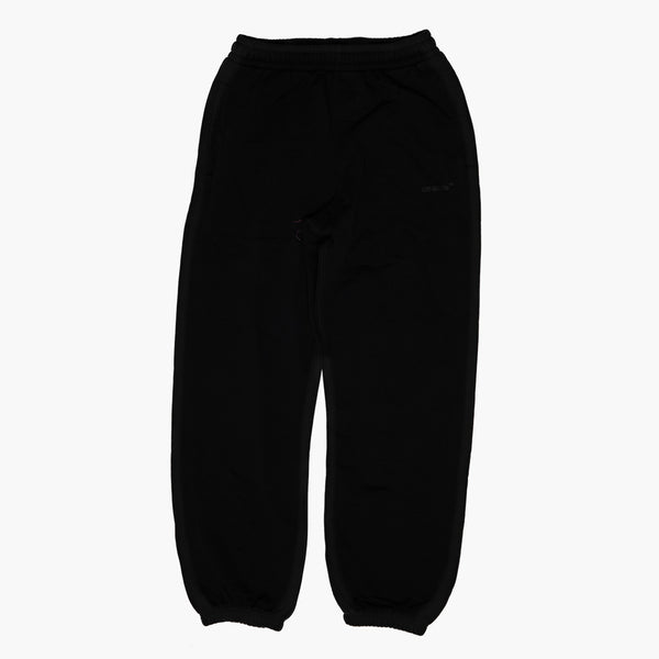 Off White Diagonal Stripe Sweatpants Black