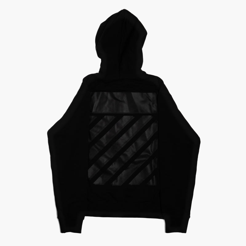 Off White Diagonal Stripe Zip Up Black Rückseite