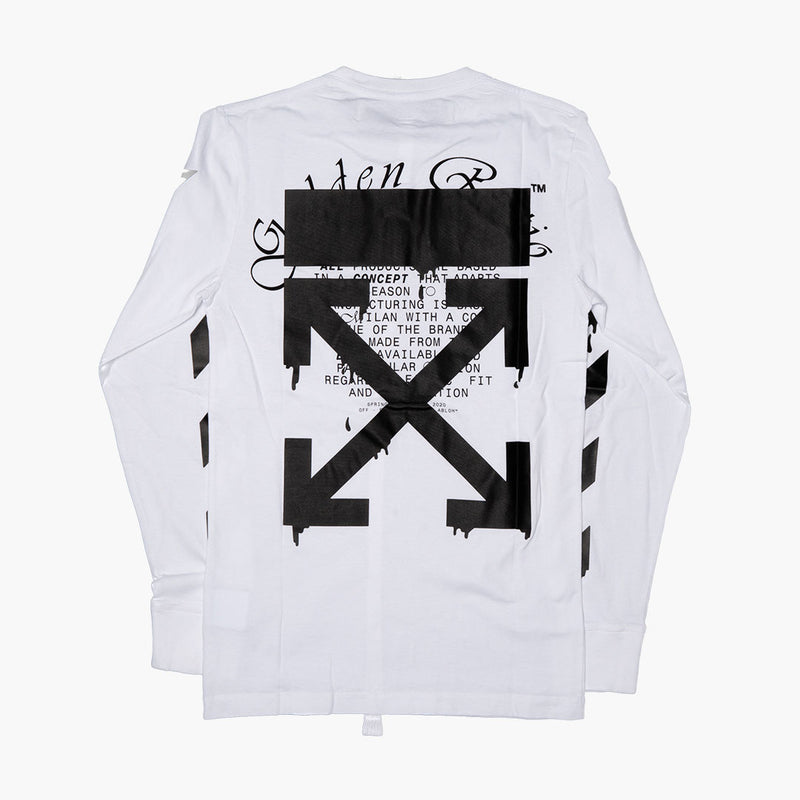 Off White Dripping Arrows Longsleeve White Rückseite