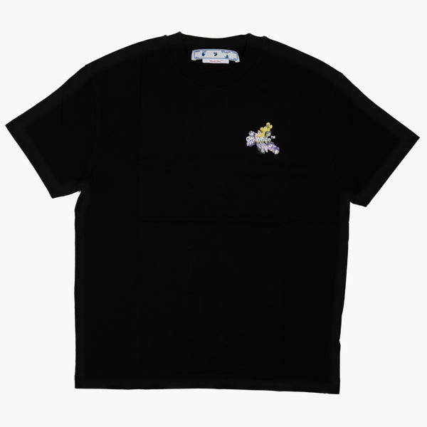 Off White Dripping Flower T-Shirt Black