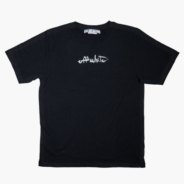 Off White Embroidered Small Front Logo T-Shirt Black