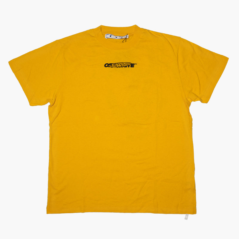 Off White Embroidered Worker T-Shirt Yellow