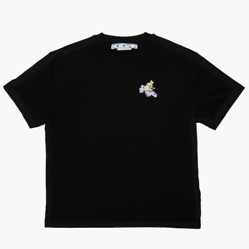 Off White Flower Arrow T-Shirt Black