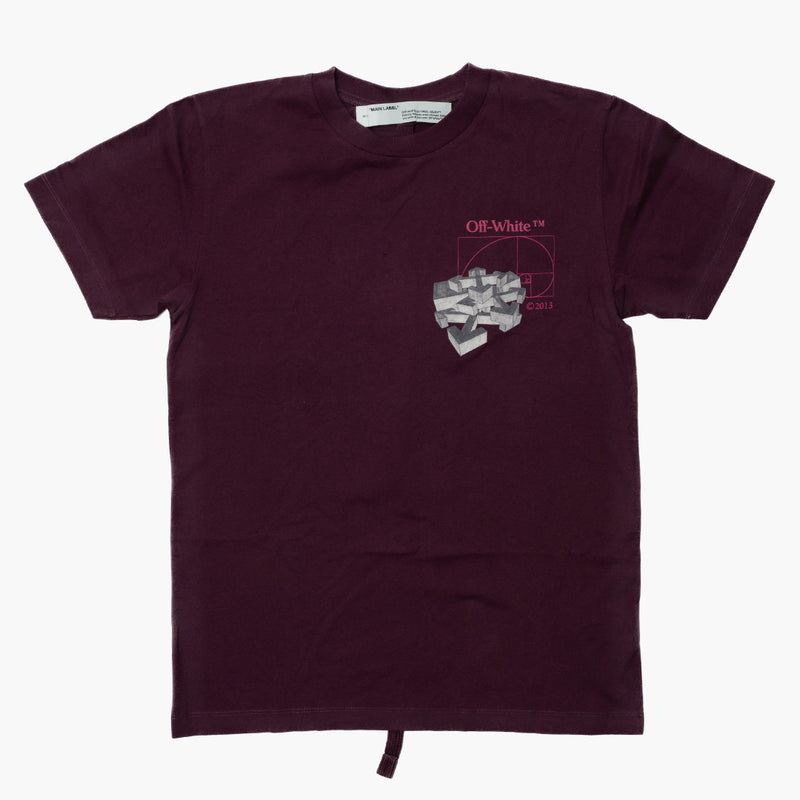 Off White Golden Ratio T-Shirt Bordeaux