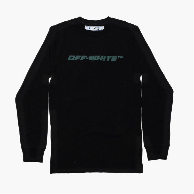 Off White Green Frontlogo Worker Longsleeve Black