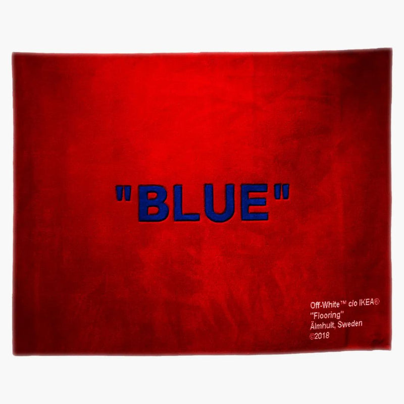 Virgil Abloh x ikea "modrý" koberec 250x200 cm červená/modrá