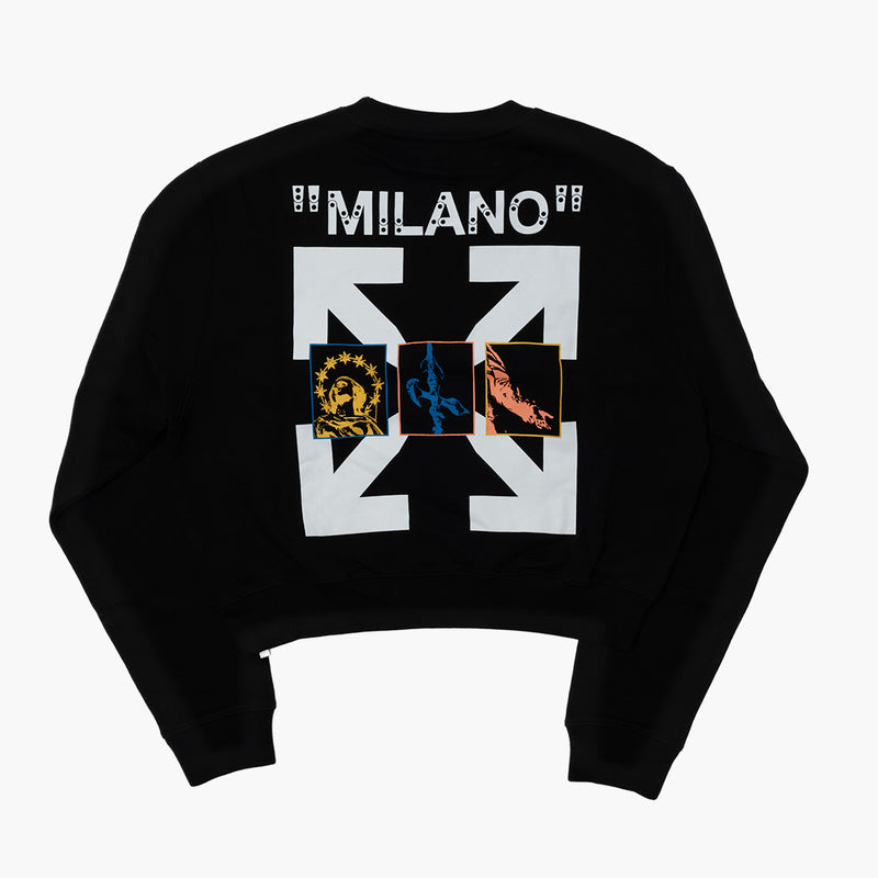 Off White Milano Arrow Crewneck Black Rückseite