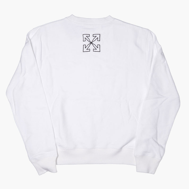 Off White Milano Collection Name Crewneck White Rückseite