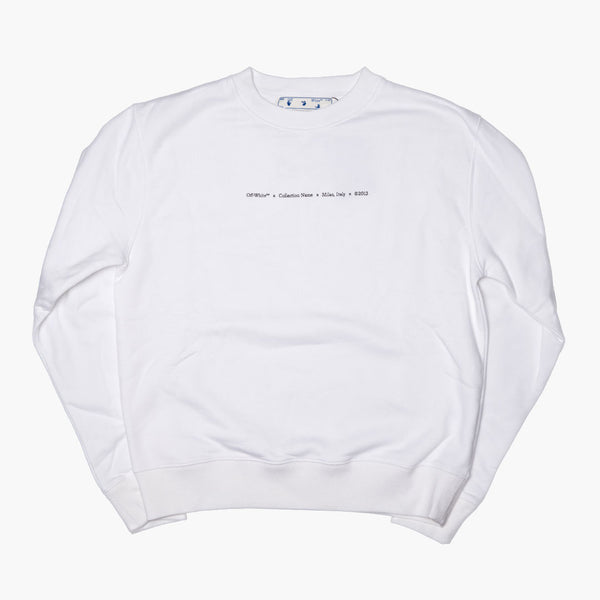 Off White Milano Collection Name Crewneck White