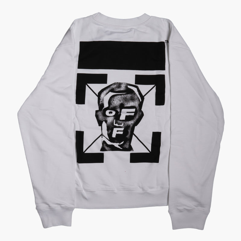 Off White Off Face Sweater White Rückseite