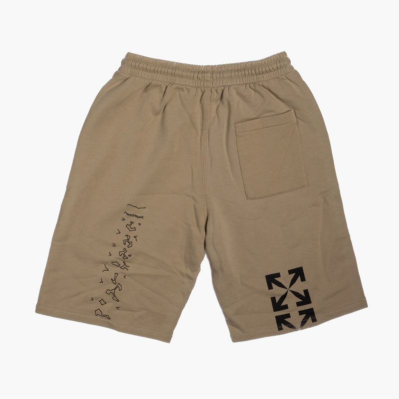 Off White Our Products Are Based… Shorts Khaki Rückseite