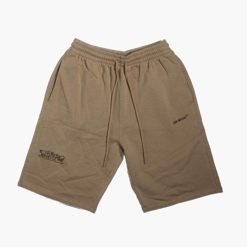 Off White Our Products Are Based… Shorts Khaki