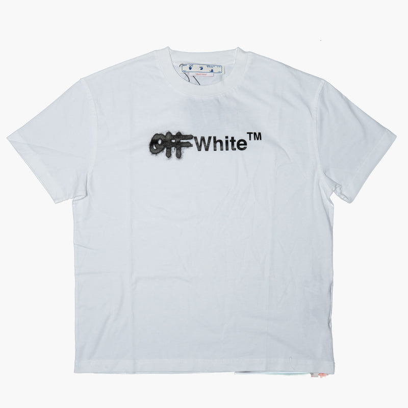 Off White Spray Helvetica Skate T-Shirt White