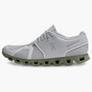 En Running Cloud 5 Glacier Gray Reseda Green