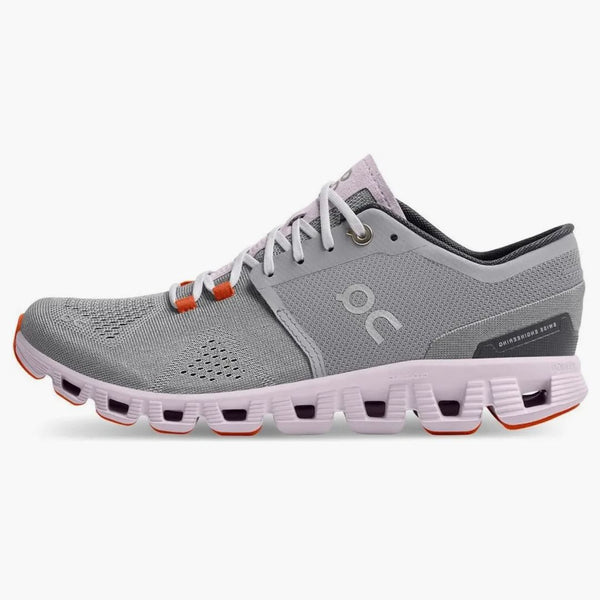 On running cloud X Alloy Gray Lily Pink (Women's)
