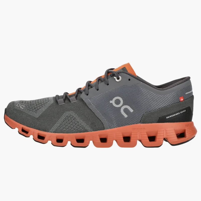 On Running Cloud X Rust Rock Gray