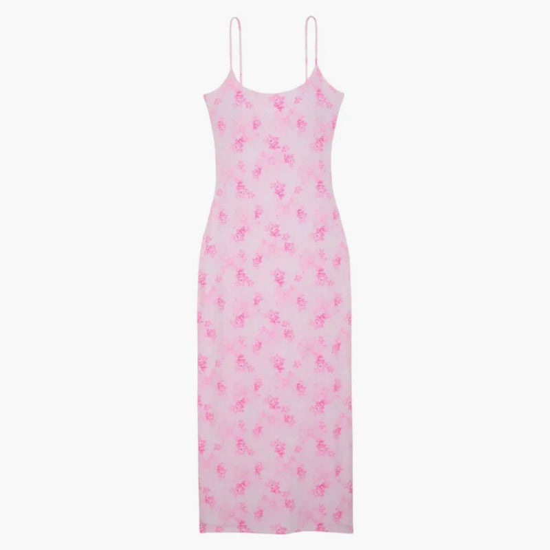 Pink X Loveshackfancy Beaux Icons Modal Midi Dress Beaux Icons