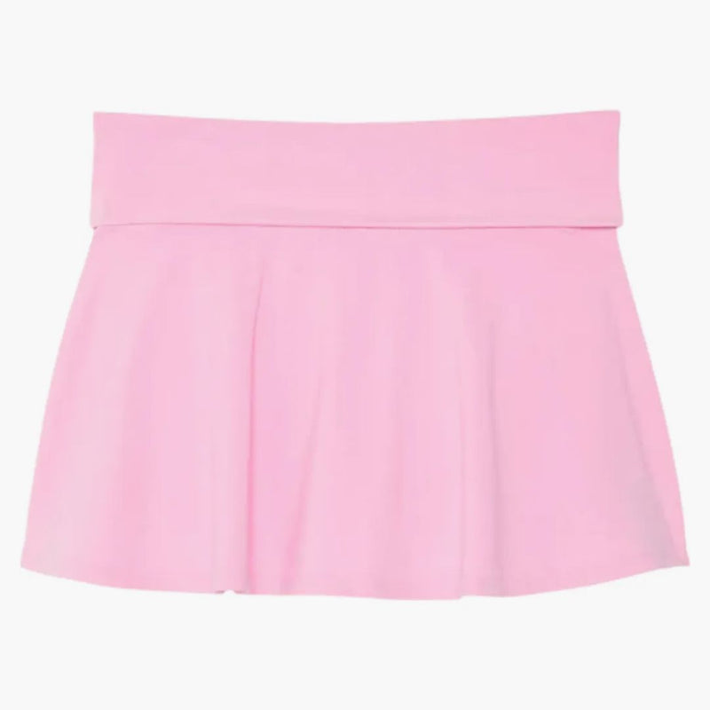 Pink X Loveshackfancy Cotton Foldover Flirty Skirt Pink Lollipop