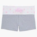 Pink X Loveshackfancy Cotton Foldover Micro Shorts Medium Heather Grey