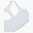 Pink X Loveshackfancy Cotton Racerback Bralette Logo Mania Blue