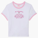 Pink X Loveshackfancy Retro Cotton Tee White
