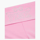 Pink X Loveshackfancy Washed Cotton Foldover Flare Leggings Pink Lollipop