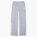 Pink X Loveshackfancy Wide-leg Sweatpants Medium Heather Grey