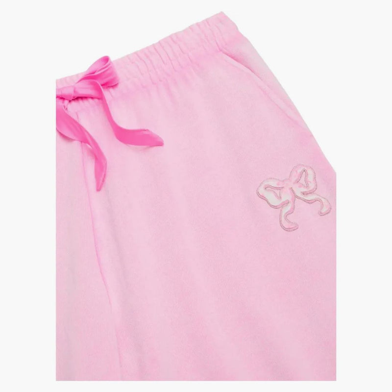 Pink X Loveshackfancy Wide-leg Sweatpants Pink Lollipop