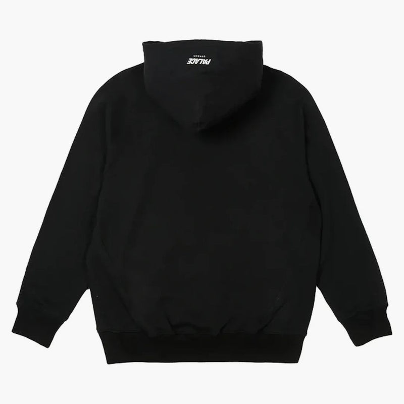 Palazzo 1/4 Zip Cotton Pannello Cappuccio nero