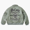 Palace Avirex Leather Jacket Gray