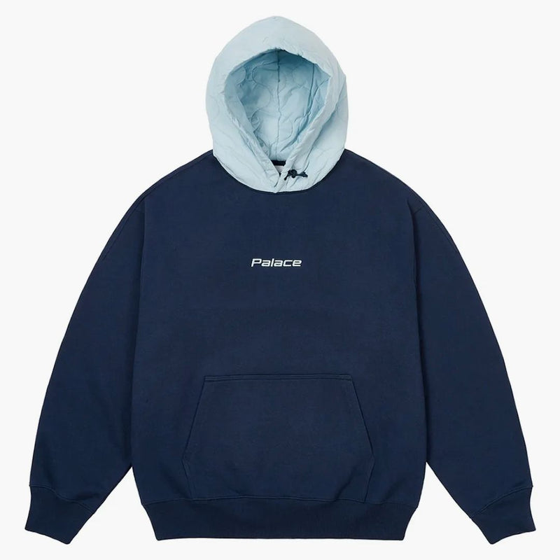 Palace Baffled Font Hood Navy