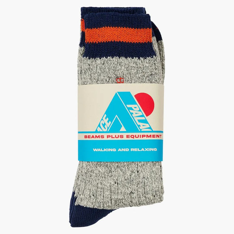 Palace X Beams Plus 2 Pack Rug Socks Grey