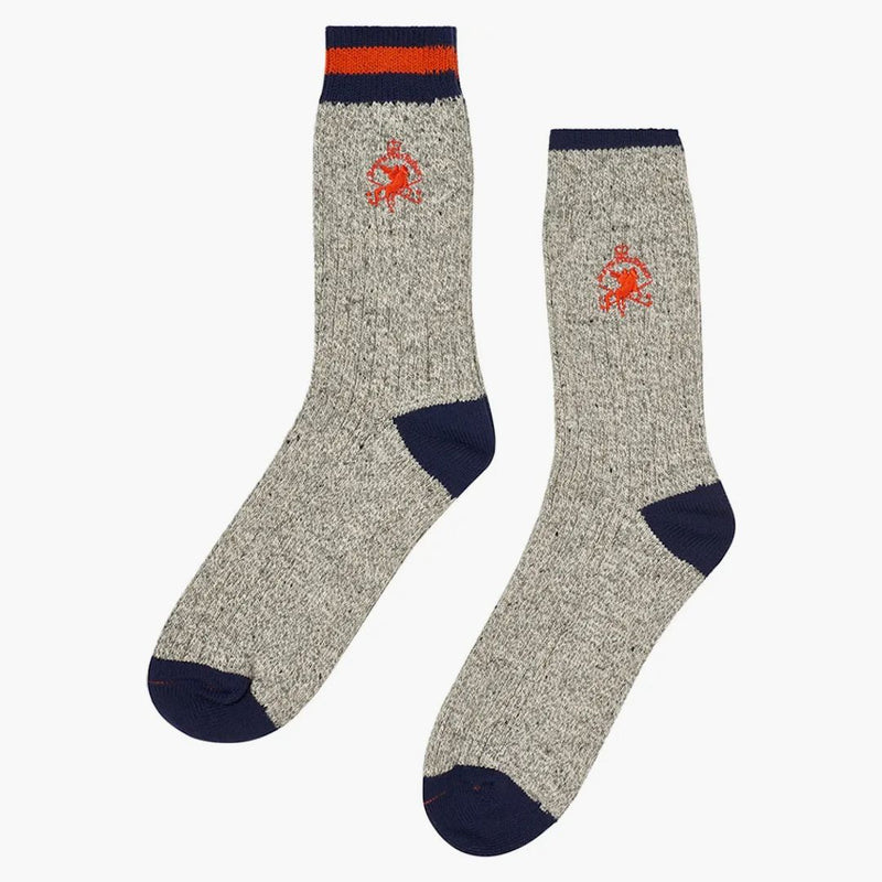 Palace X Beams Plus 2 Pack Rug Socks Grey