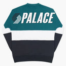 Palace Blazed Drop Shoulder Crew Green/White
