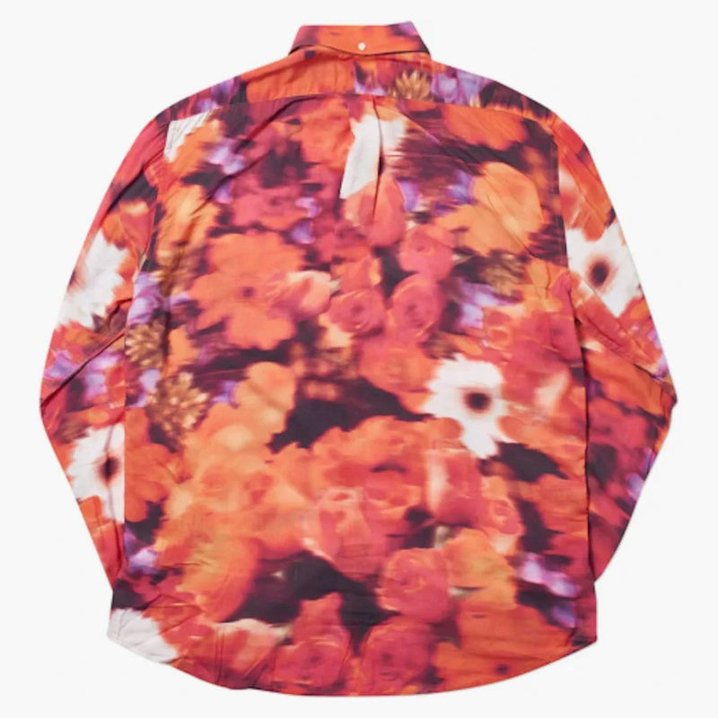 Palats suddig blomma skjorta orange