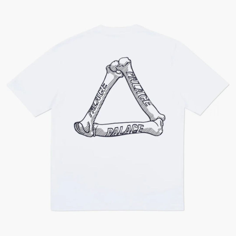 T-shirt delle ossa del palazzo bianco