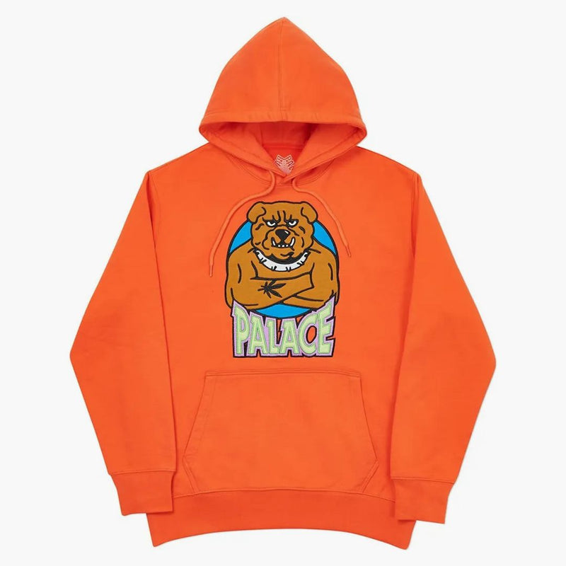 Palace bulldog kapuce tmavě oranžová