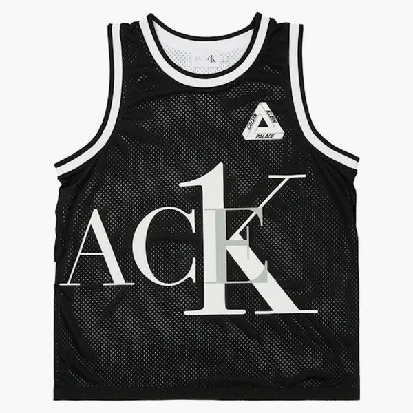 Palace CK1 reversibel basketväst svart/vit
