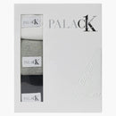 Palace CK1 Short Sleeve Crew Neck Tee (3 Pack) White/Light Gray Heather/Black