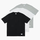 Palace CK1 Short Sleeve Crew Neck Tee (3 Pack) White/Light Gray Heather/Black
