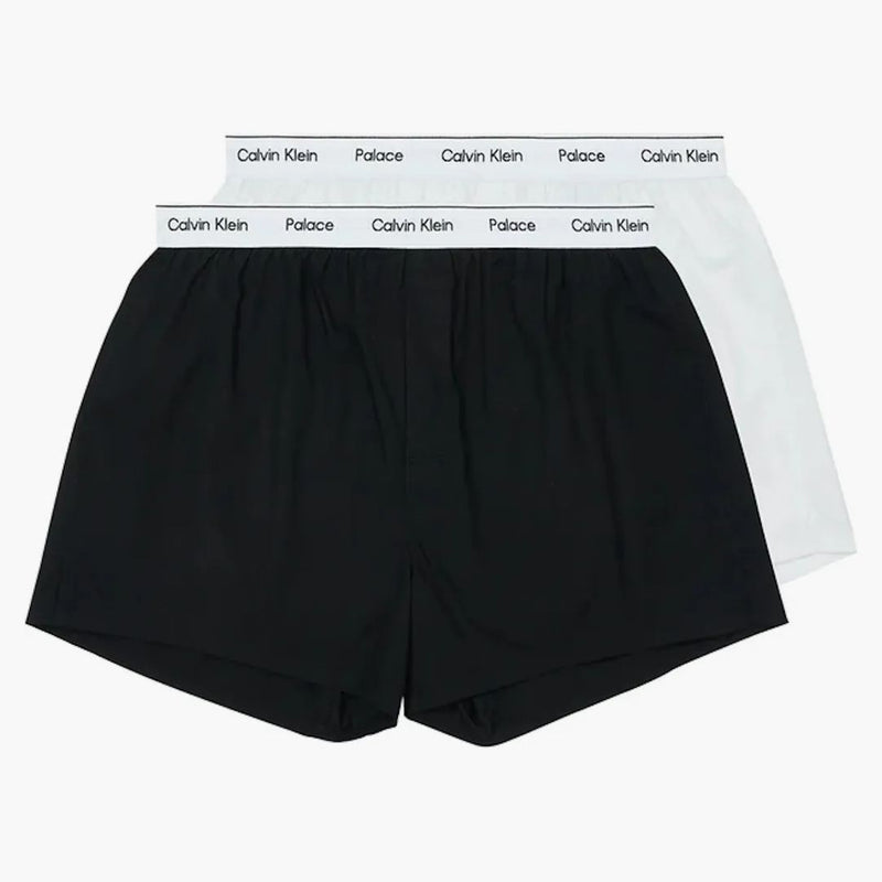 Palace Ck1 Woven Boxers (2 Pack) Classic White/black