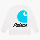 Palace Carhartt Wip Logo Longsleeve White