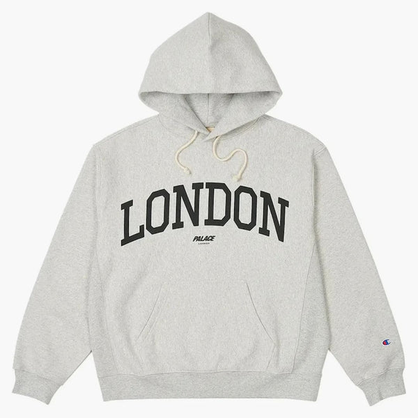 Palace Champion London Shop Hood Grey Marl