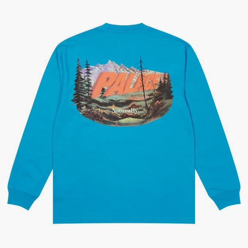 Palazzo chaapping longsleeve blu benzina blu